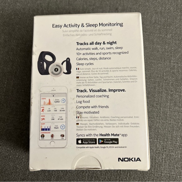 New Nokia Activity & Sleep Tracker with Clip & Band - Picture 2 of 4